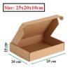 Hộp carton 25x20x10cm nắp gài 3 lớp