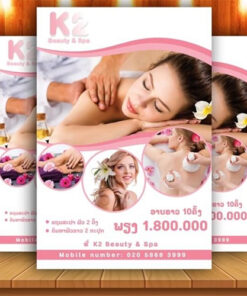 Tờ rơi spa thiết kế đẹp