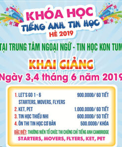 Tờ rơi tuyển sinh tiếng anh thiết kế đẹp