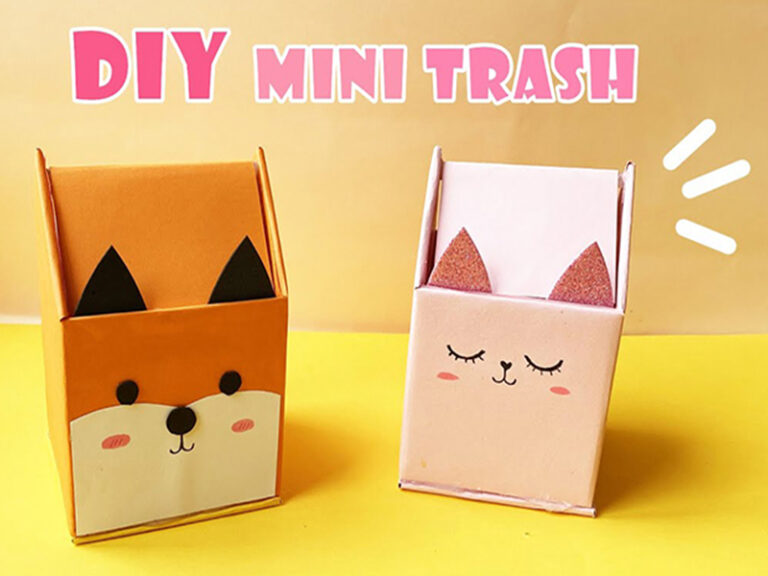 Cách làm thùng rác tái chế từ bìa carton bảo vệ môi trường