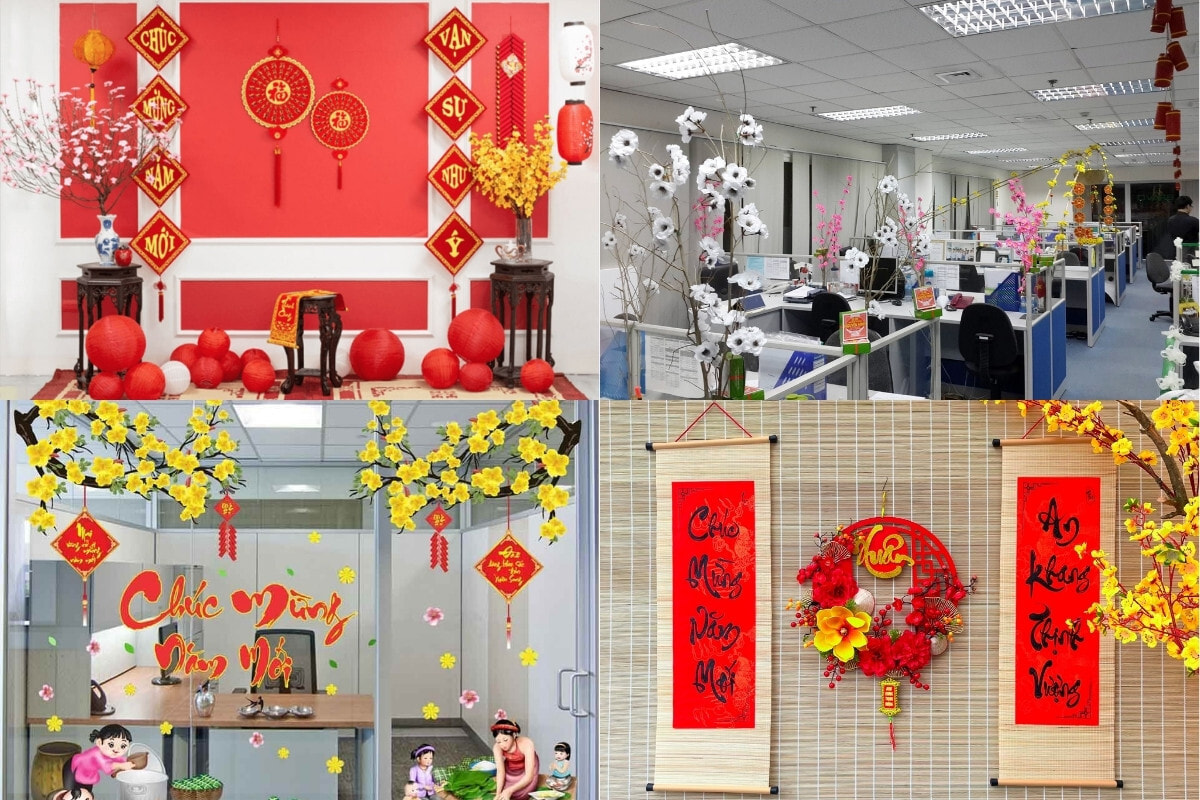 Bật mí 8 ý tưởng trang trí Tết văn phòng 2026 đón năm mới
